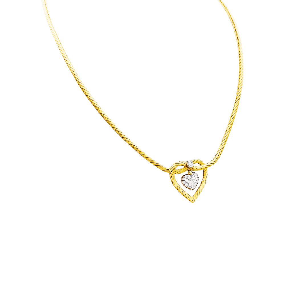Collier Buccellati, "Valentina", deux ors, diamants. 2