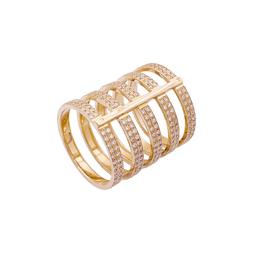 Bague Repossi, modèle "Berbère" en or rose et diamants. 3