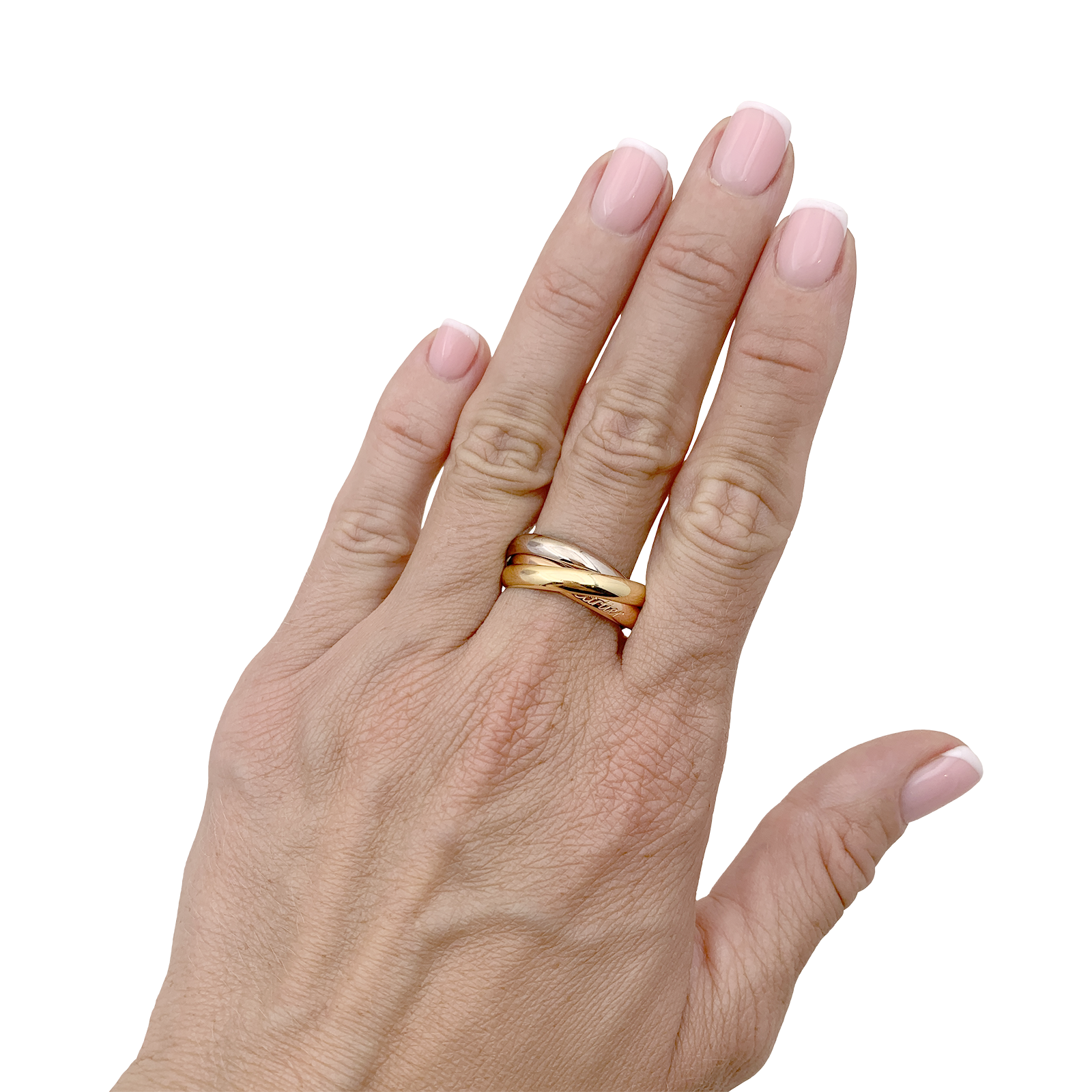 Bague Cartier, "Trinity Classique", trois ors. 4