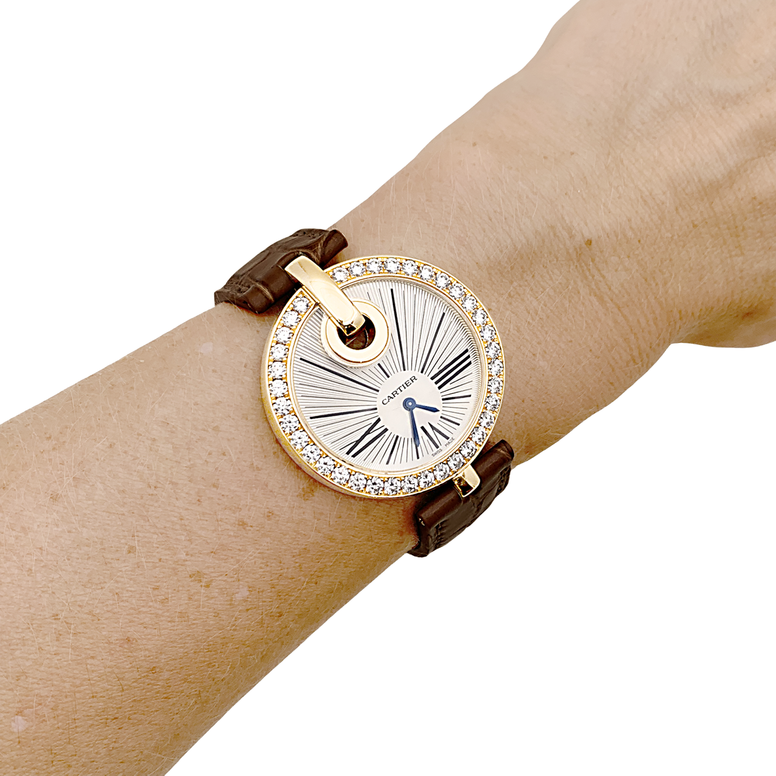 Montre Cartier, "Captive", or jaune et diamants. 6