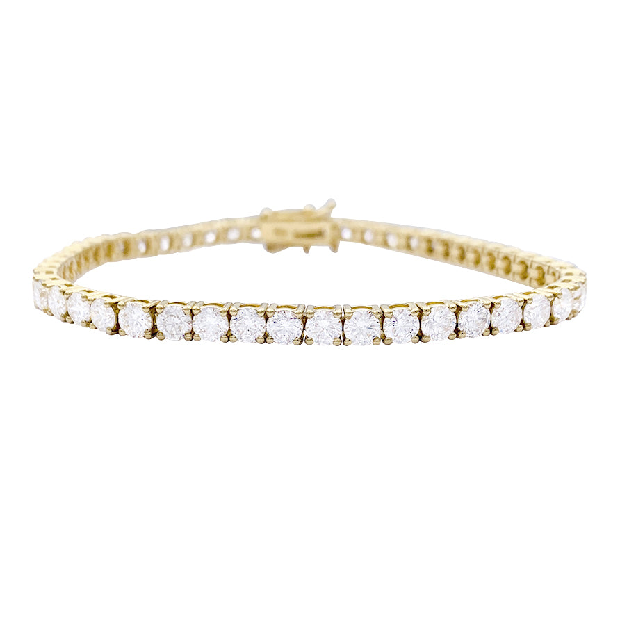 Bracelet ligne diamants or jaune. 1