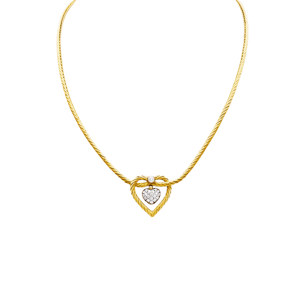 Collier Buccellati, "Valentina", deux ors, diamants. 1