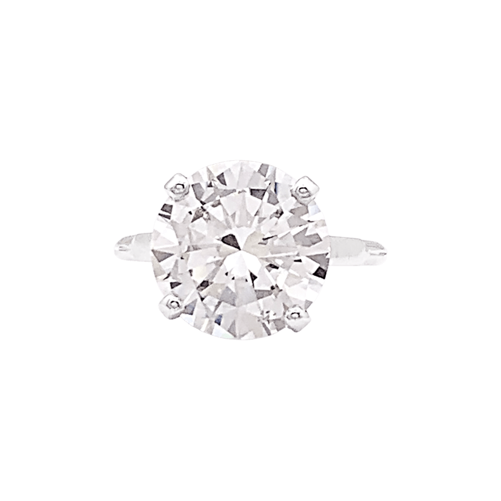 Bague en platine sertie d'un diamant 5.01 carats. 1