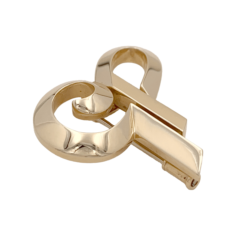 Broche Cartier, « Initiales », or jaune. 4