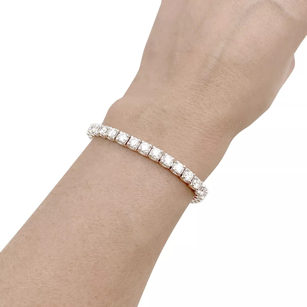 Ligne tennis or blanc diamants. 5