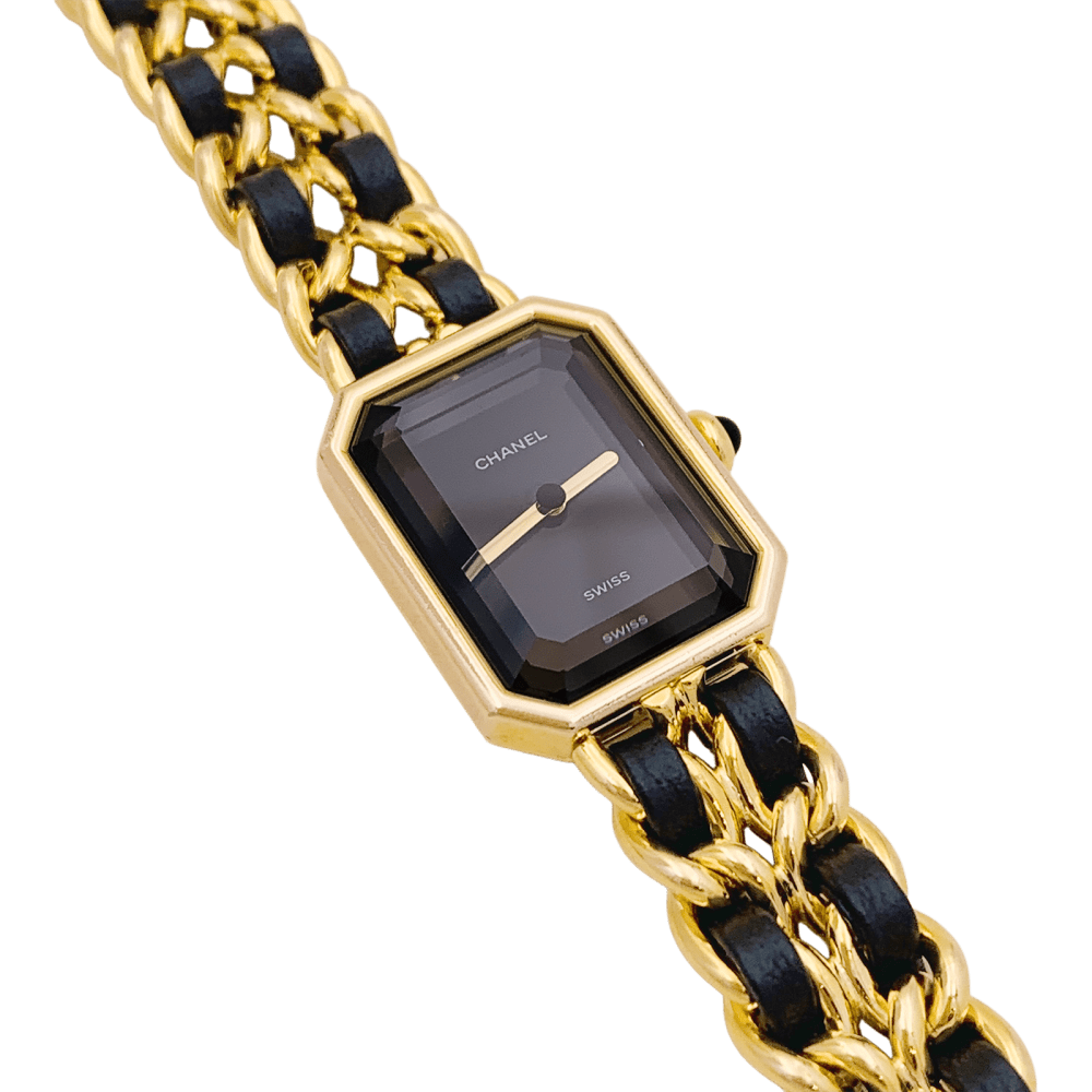 Montre Chanel, "Première", plaqué or, cuir. 2