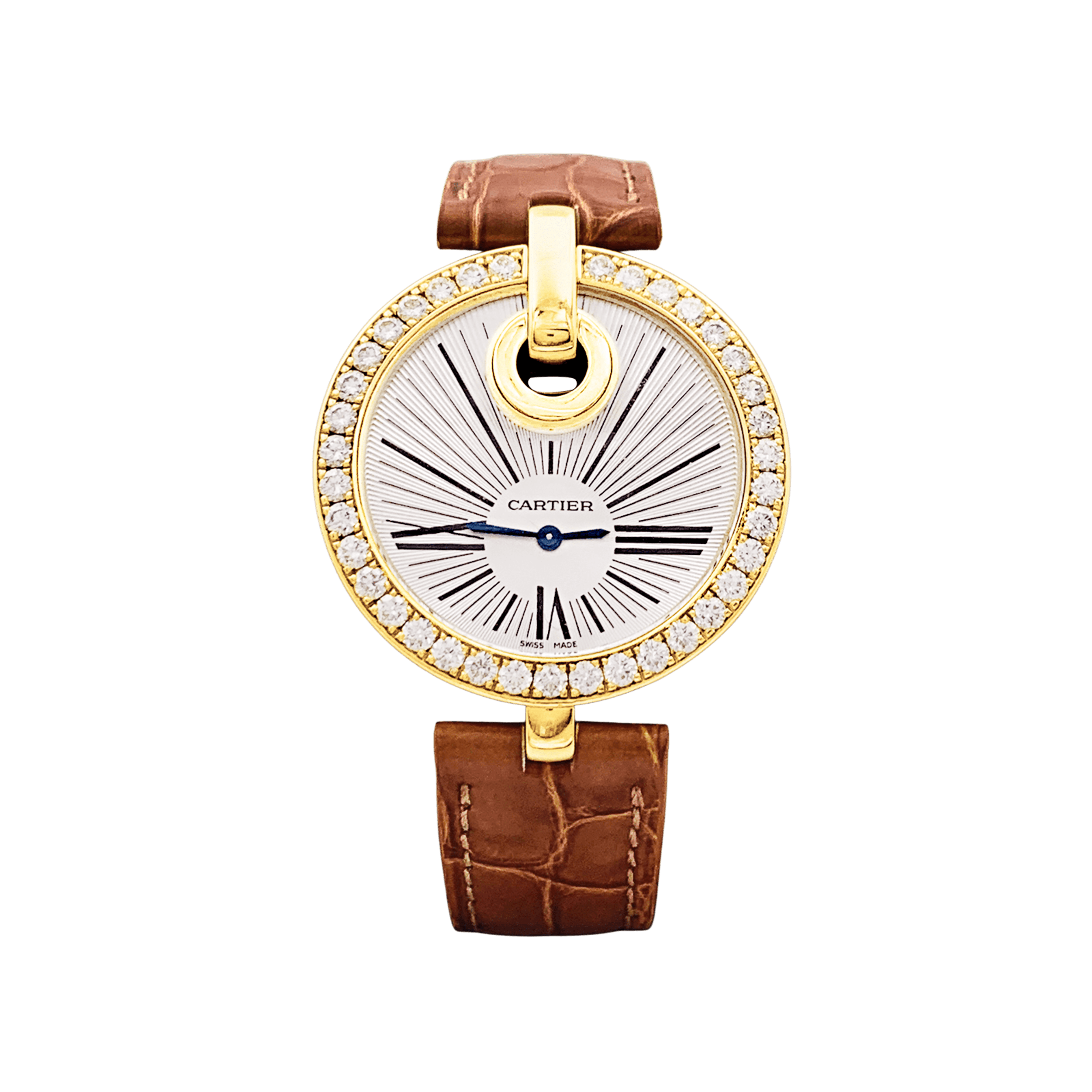 Montre Cartier, "Captive", or jaune et diamants. 1