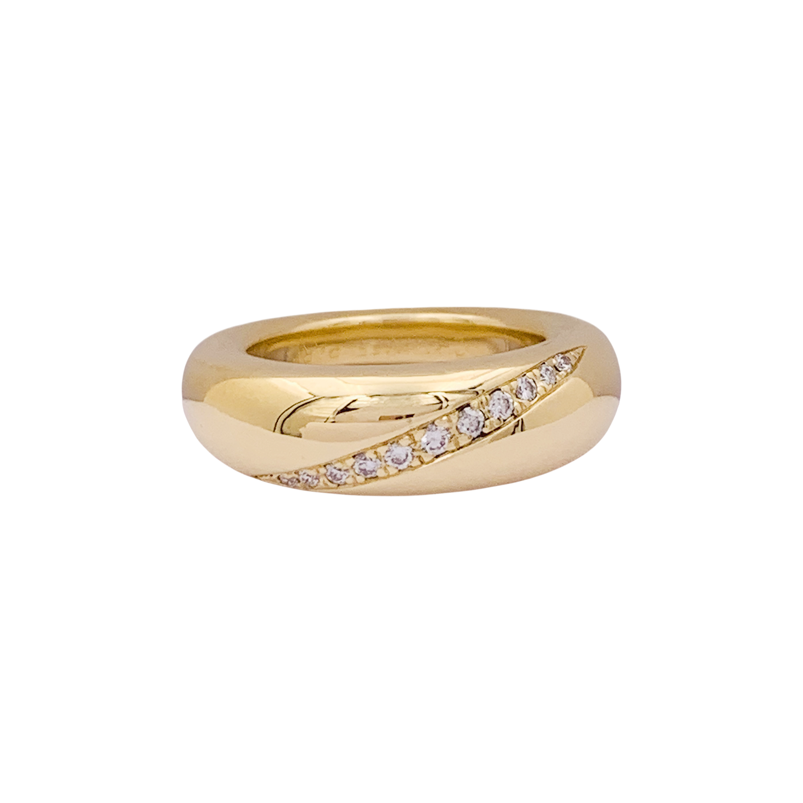 Bague Chaumet "Anneau" or jaune, diamants. 6