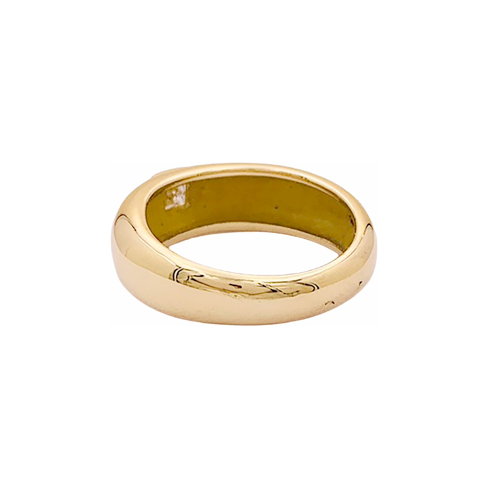 Bague Chaumet, "Anneau", or jaune, diamant princesse. 4