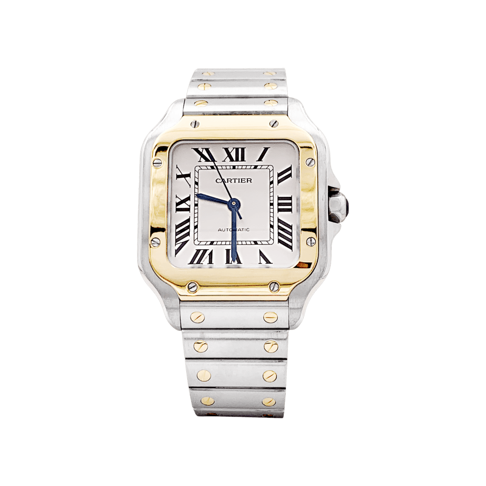 Montre Cartier, "Santos", acier et or. 1