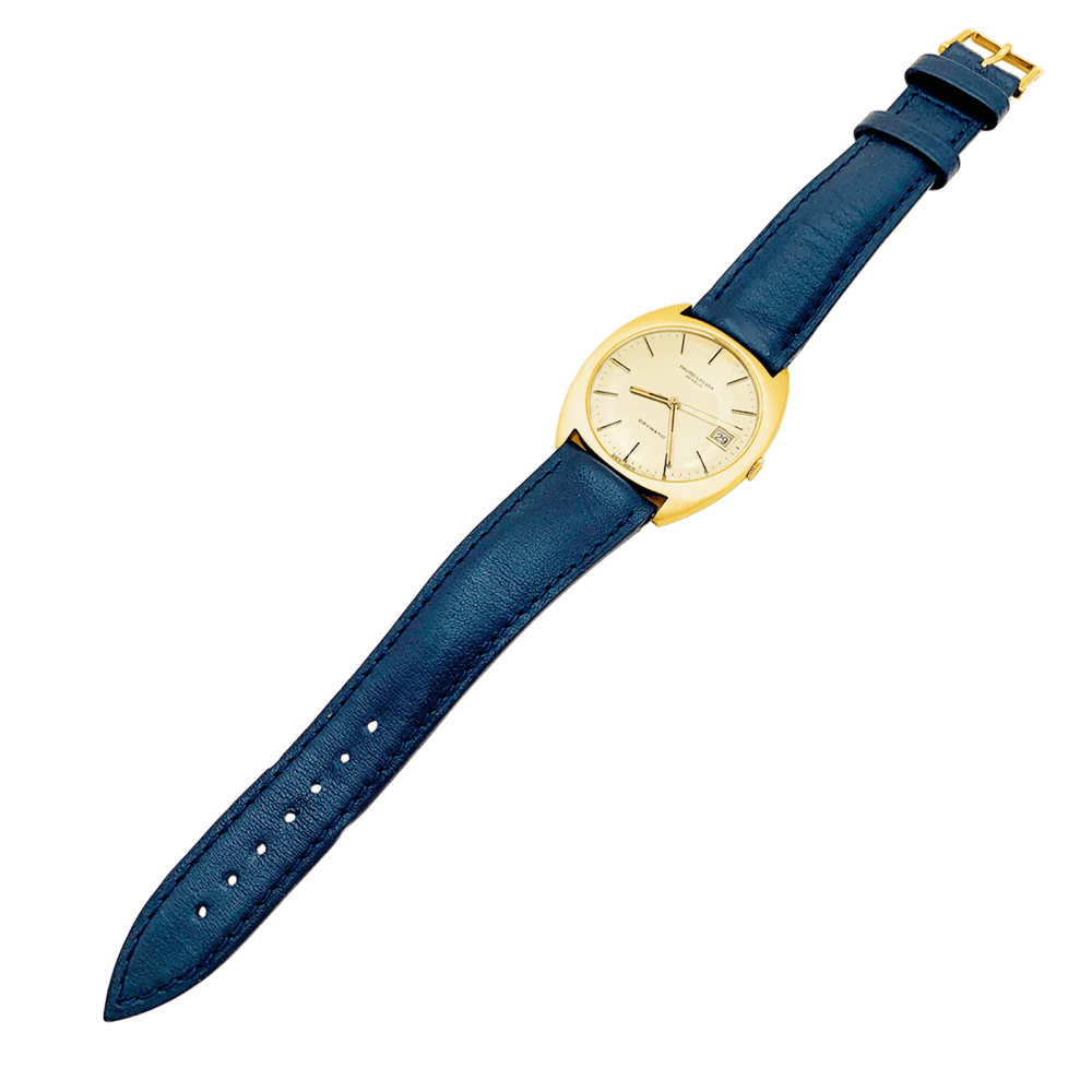 Montre Favre Leuba, or jaune, cuir. 2