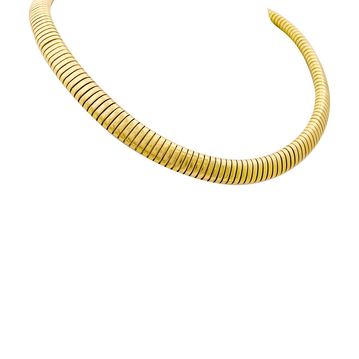 Collier, "Tubogas", or jaune. 2