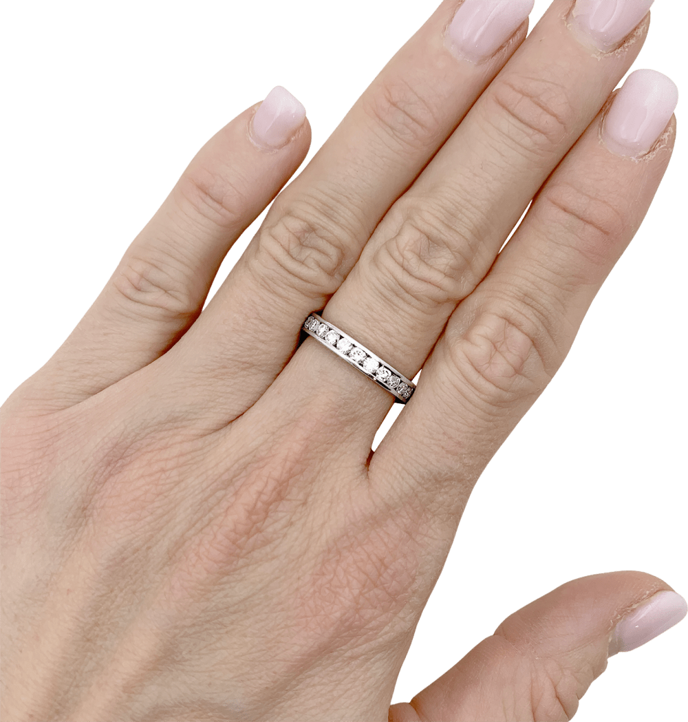 Alliance tour complet platine et diamants. 6