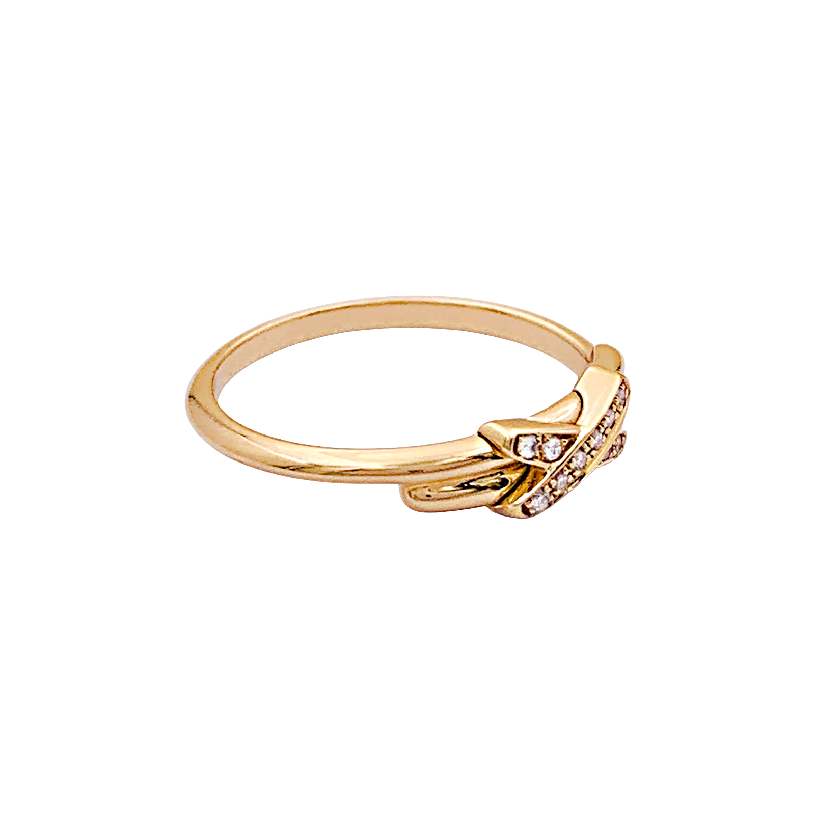 Bague Chaumet, "Jeux de Liens", or rose et diamants. 3