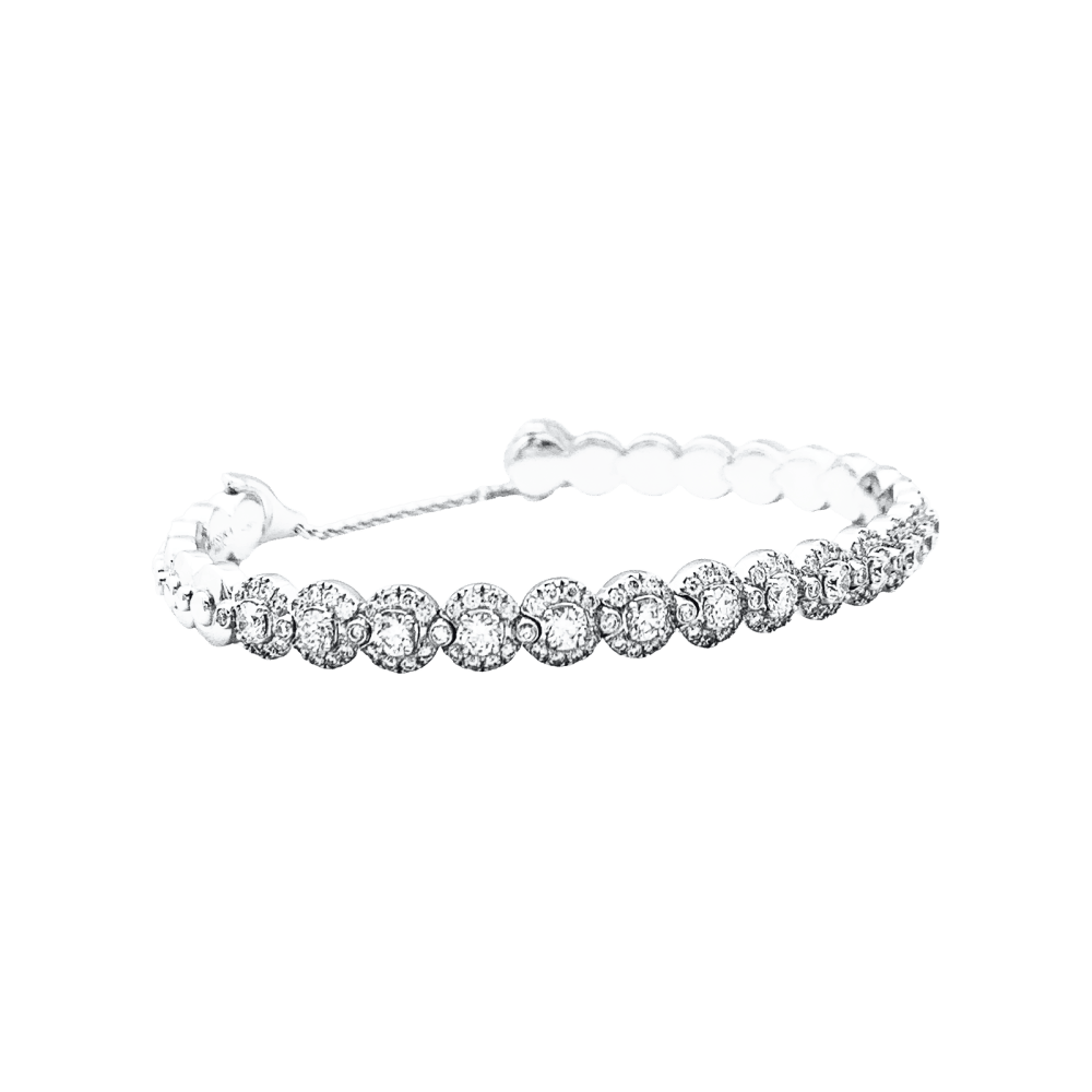 Bracelet Messika,"Joy Diamond Halo", diamants, or blanc. 3