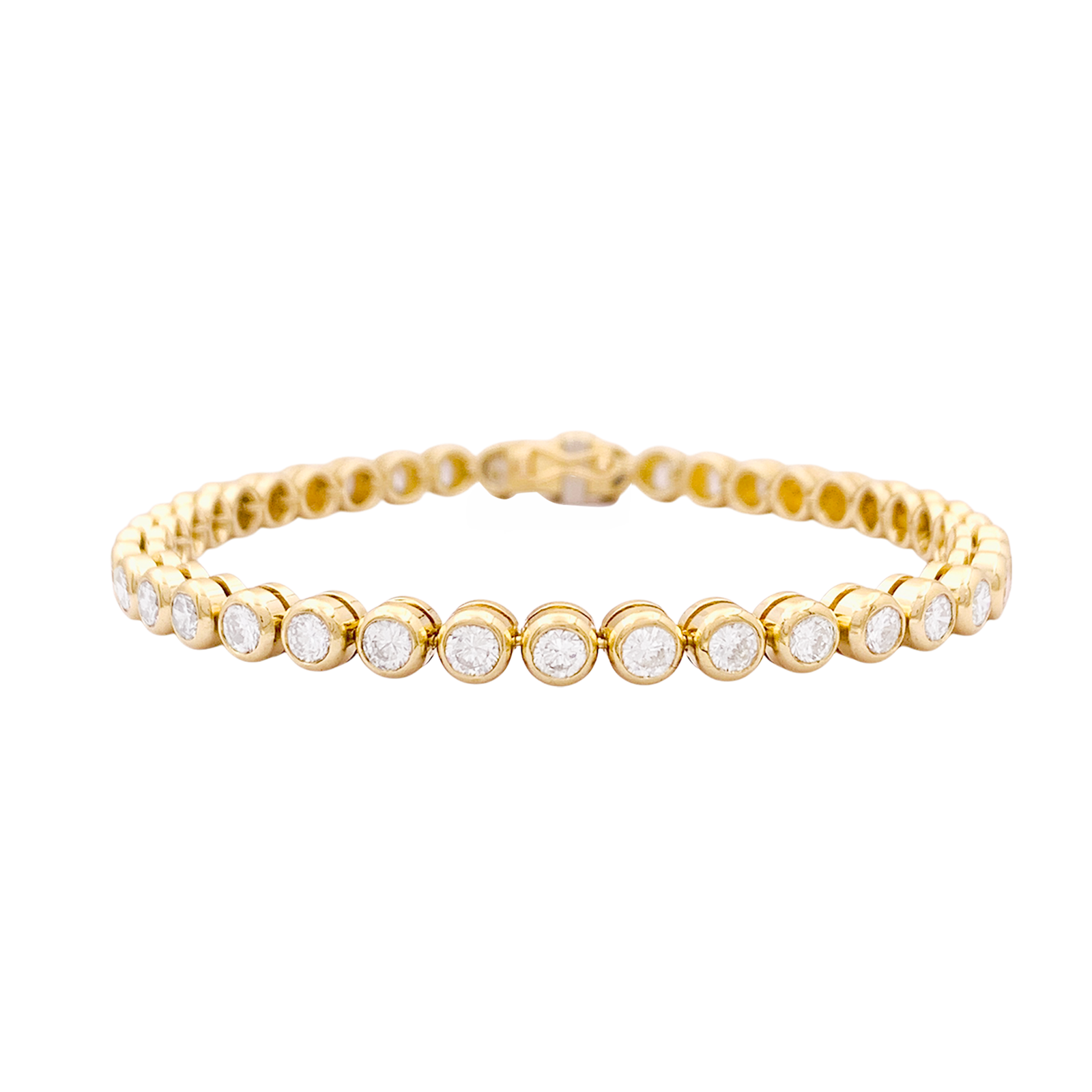 Bracelet ligne, diamants en serti clos. 1