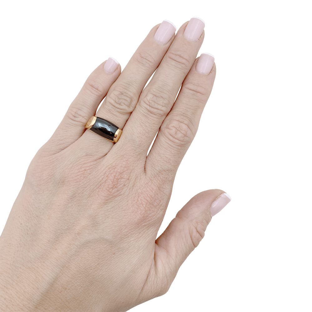 Bague Bulgari, "Tronchetto", or jaune et hématite. 6