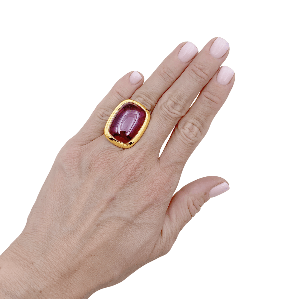 Bague Pomellato, "Cardinale", or jaune, tourmaline. 5