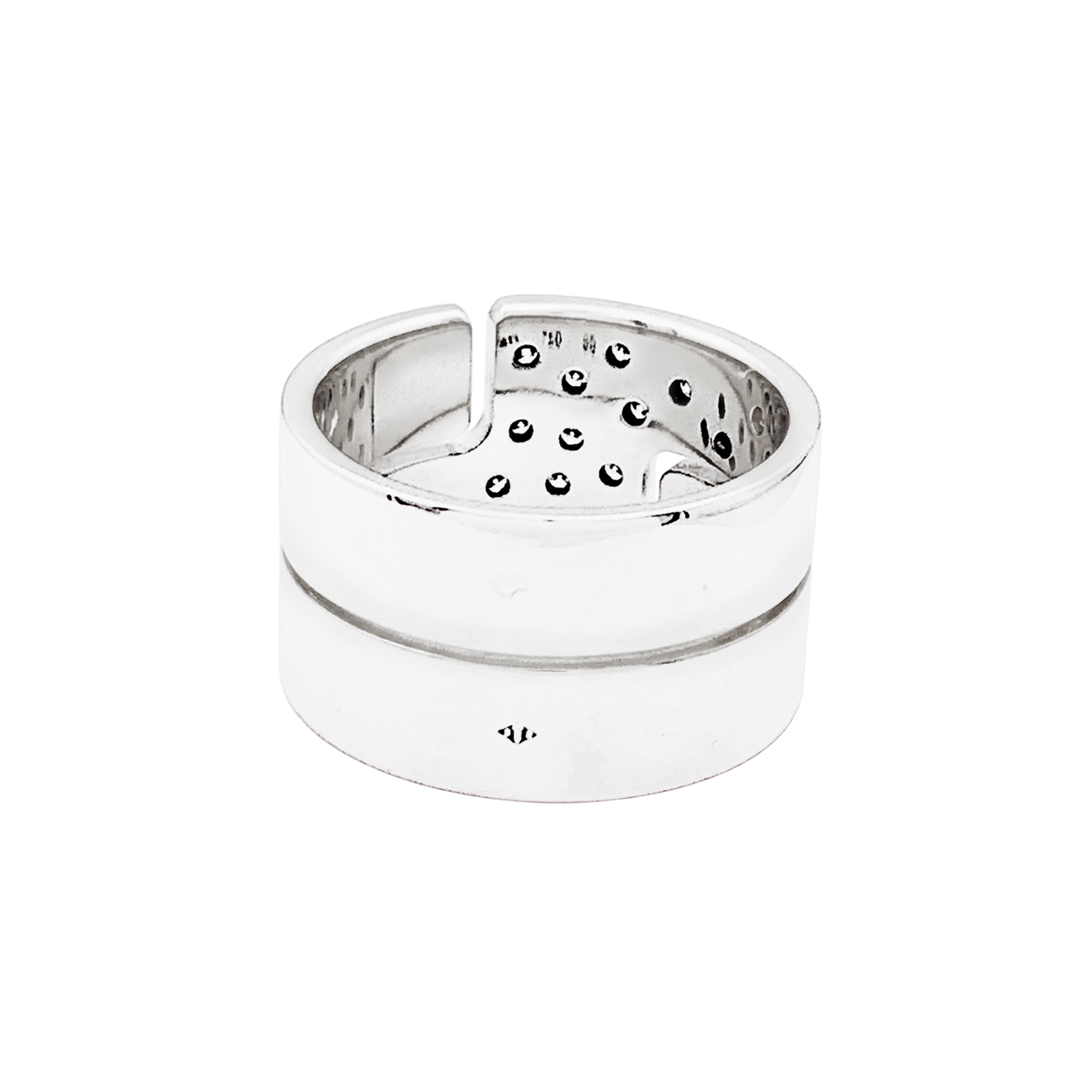 Bague Dinh Van, "Seventies" en or blanc et diamants. 3