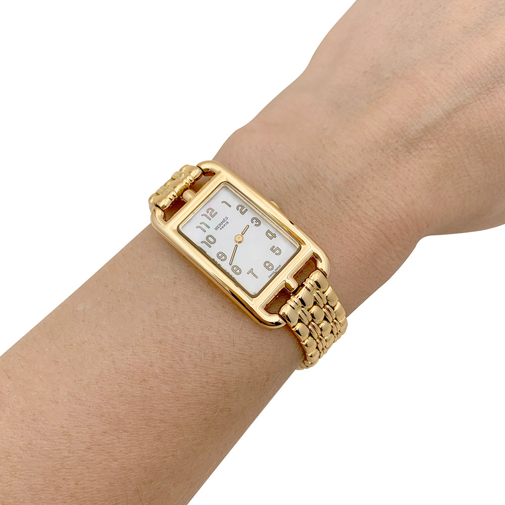 Montre Hermès, "Cape Cod Nantucket", or jaune. 8