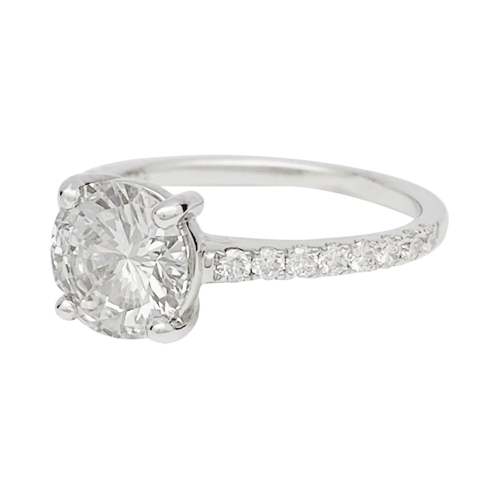 Bague solitaire diamant 1,53 carat. 9