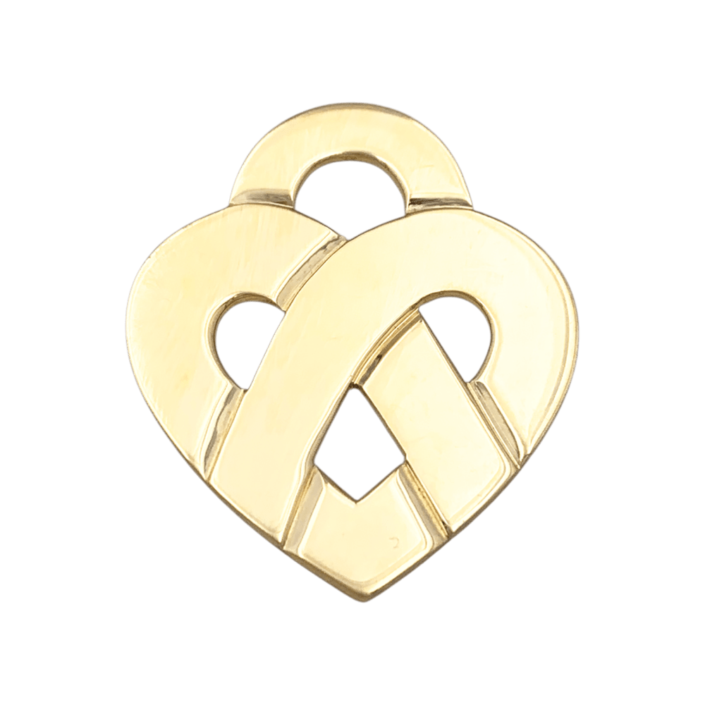 Pendentif Poiray, "Coeur Entrelacé", or jaune. 1