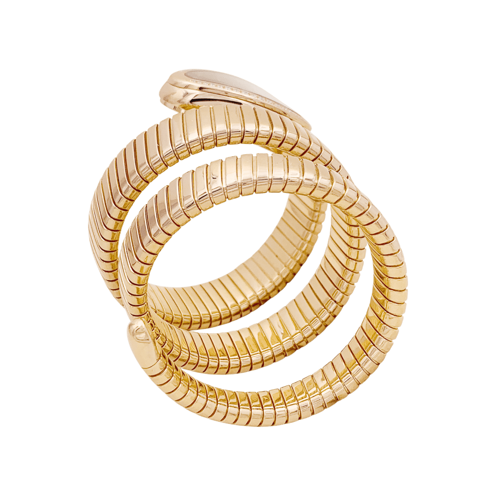 Montre Bulgari, “Serpenti Tubogas”, or rose, diamants. 6
