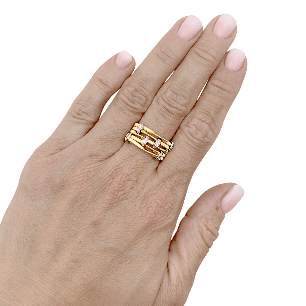 Bague Marco BICEGO, « Marrakech Onde », deux ors, diamants. 6