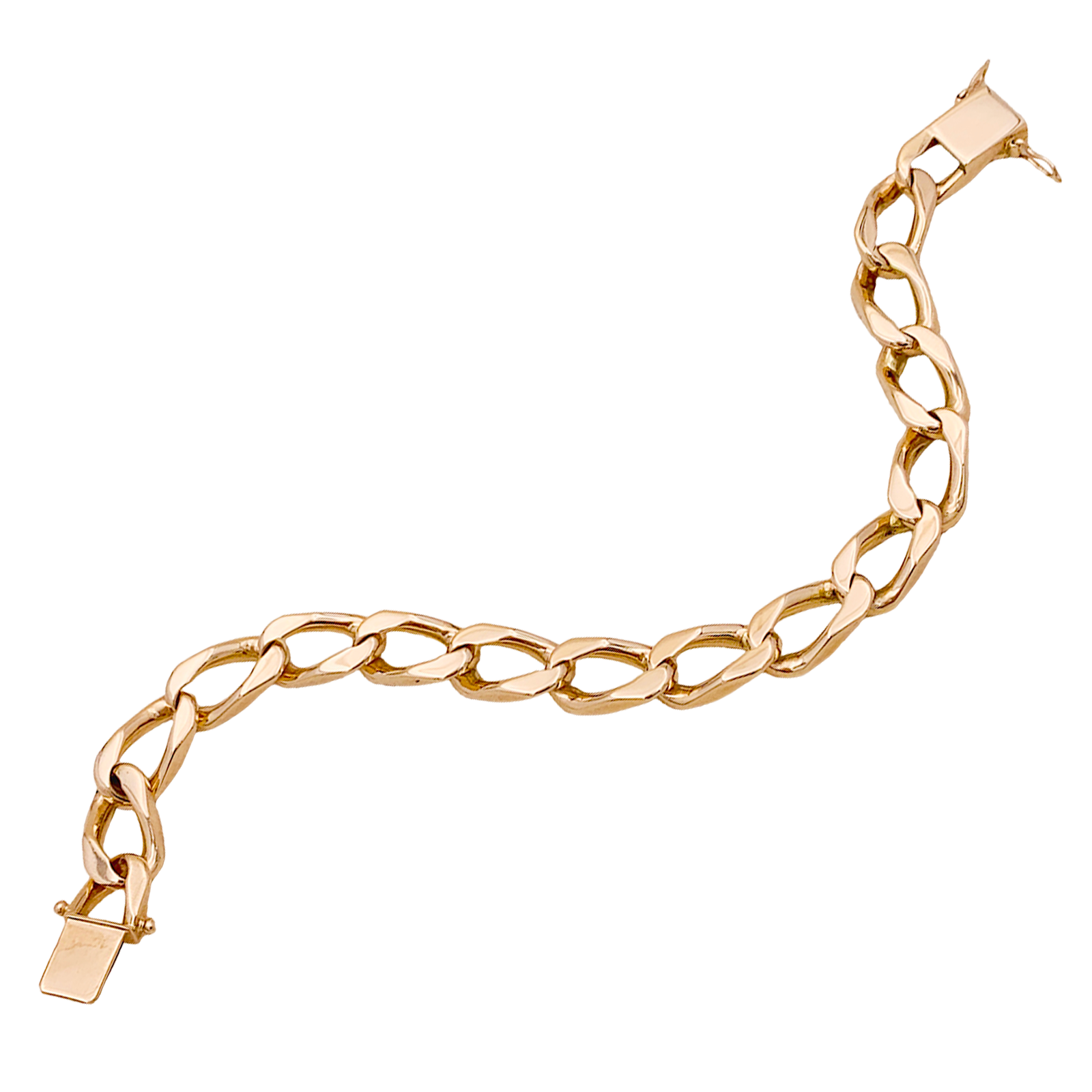 Bracelet gourmette or rose. 3