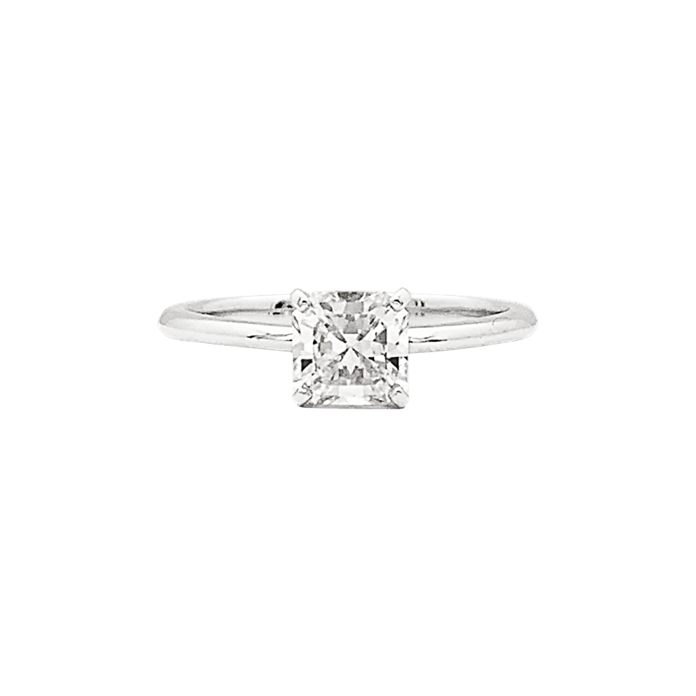 Bague solitaire Tiffany & Co, "True", platine et diamant.  1