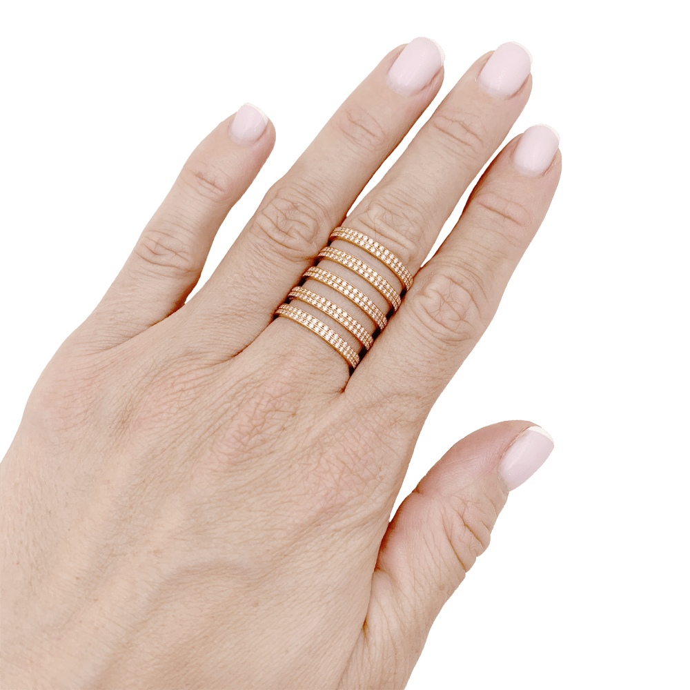 Bague Repossi, modèle "Berbère" en or rose et diamants.  6
