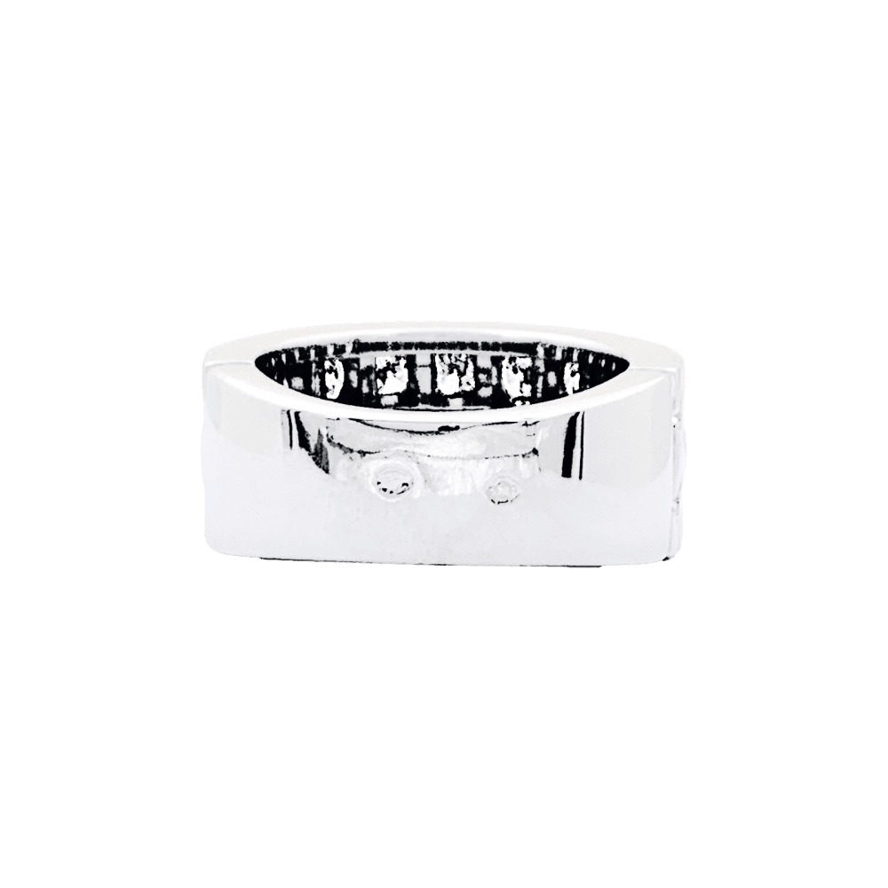 Bague Boucheron, or blanc et diamants.  3