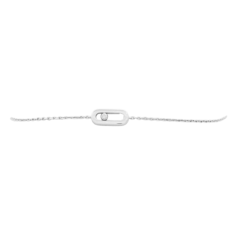 Bracelet Messika, "Move Uno", or blanc, diamant. 1
