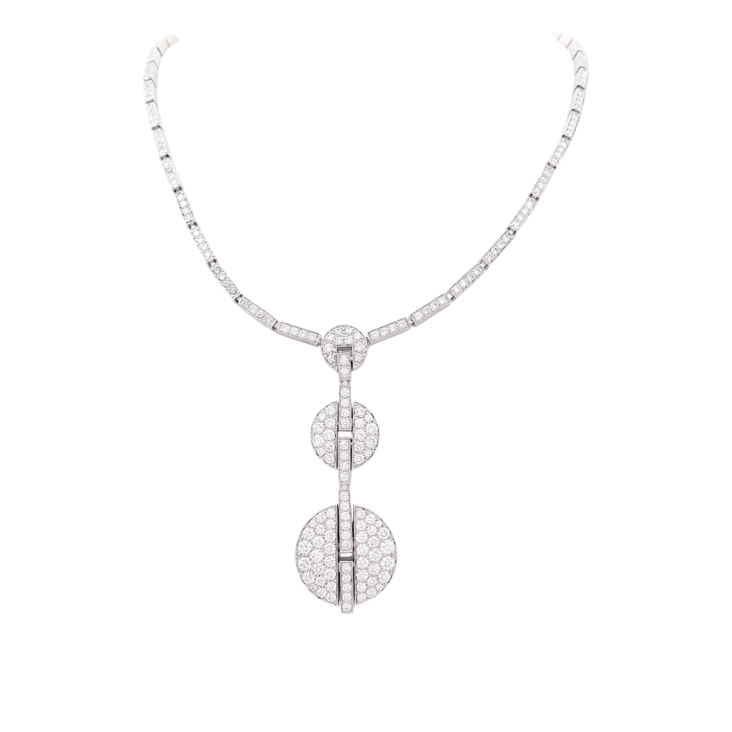 Collier Haute Joaillerie Cartier "Himalia" or blanc, diamants. 6
