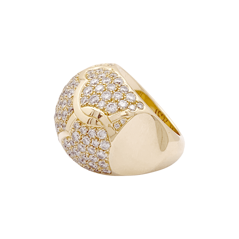 Bague Chanel, "Profil de Camelia" or jaune et diamants. 4
