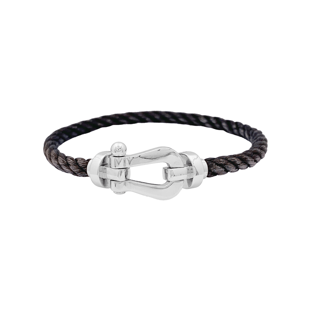 Bracelet Fred, "Force 10", or blanc, corderie. 1