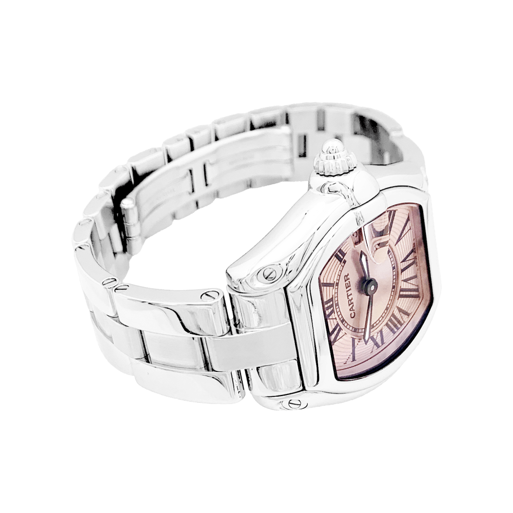 Montre Cartier, "Roadster", acier.  2