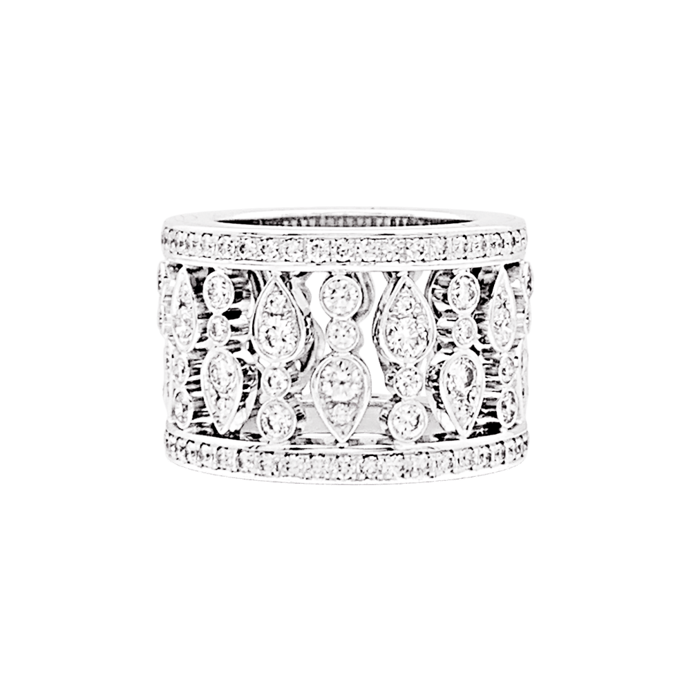 Bague Chopard, "Haute Joaillerie" or blanc et diamants.  1