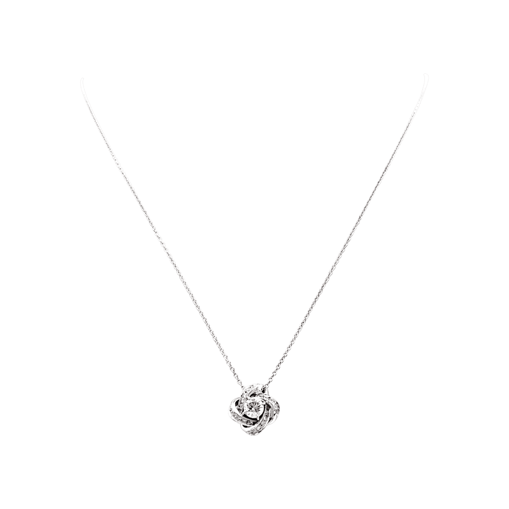 Collier Boucheron, « Ava Pivoine », or blanc, diamants. 1