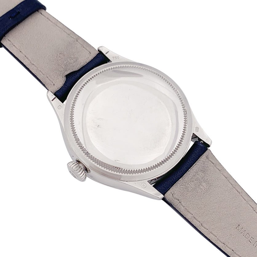 Montre Rolex, "Cellini Date", or blanc, cuir. 6