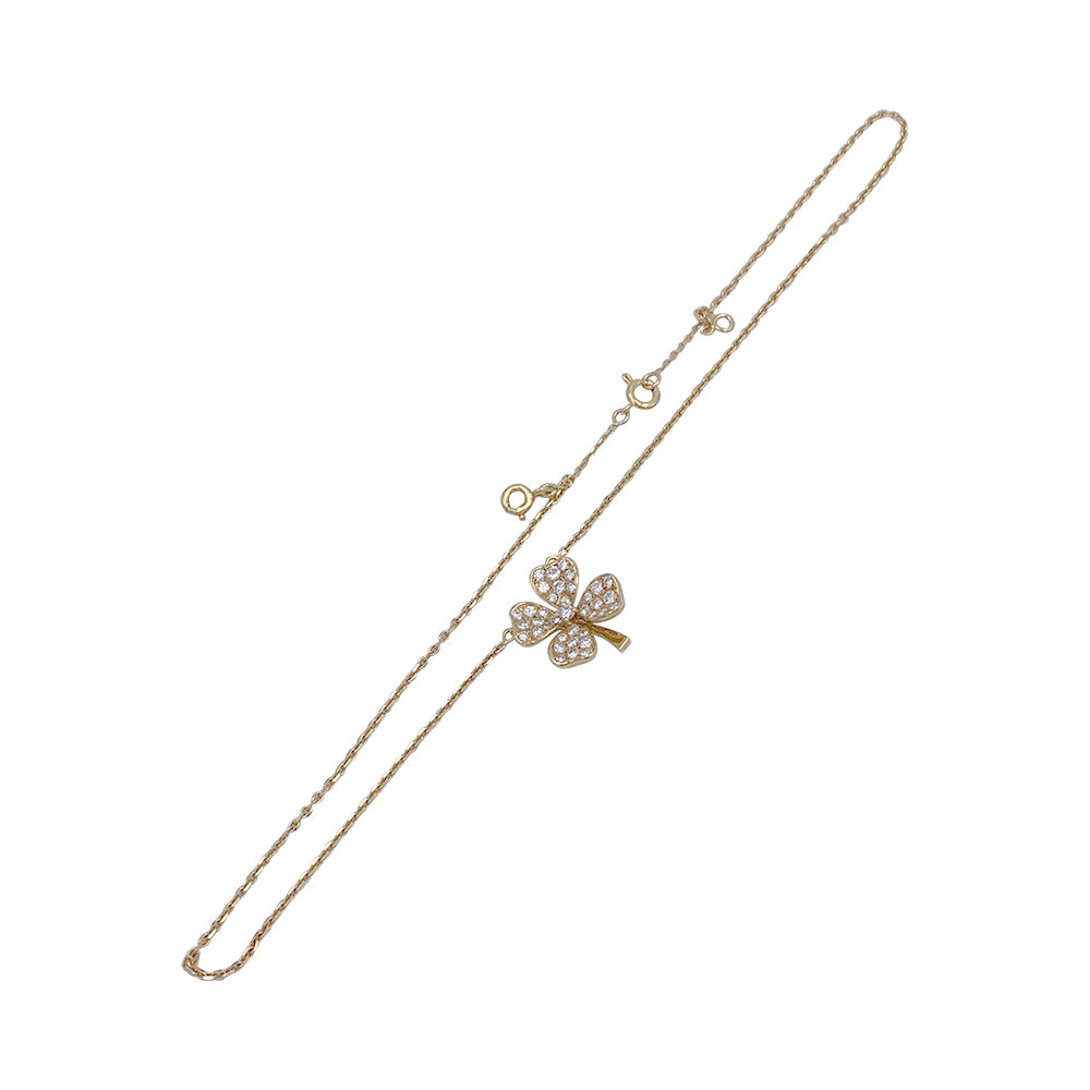Collier Fred, "Trèfle", or jaune et diamants 3