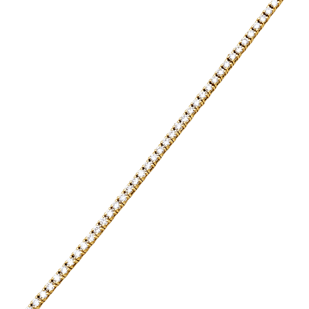 Bracelet ligne, or rose et diamants taille brillant, 1.38 carat. 3