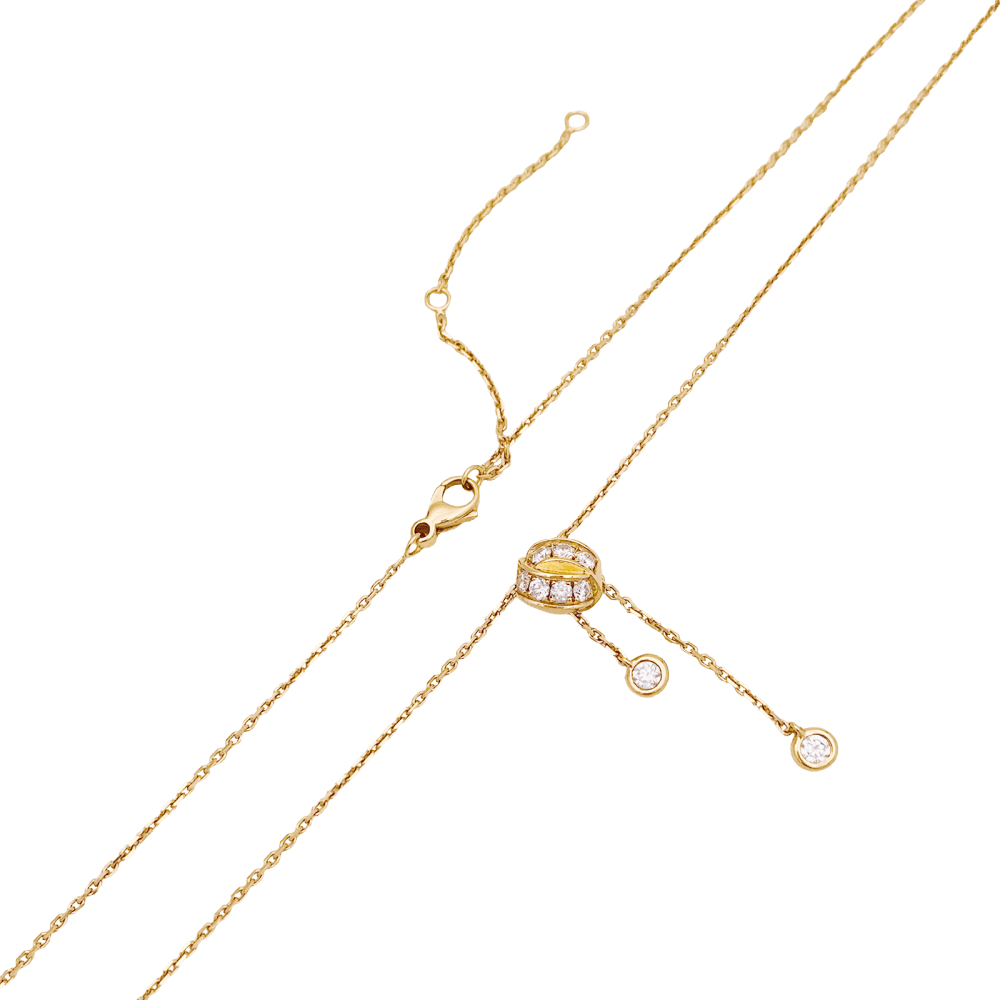 Collier Chaumet, modèle "Lien séduction" en or rose et diamants.  3