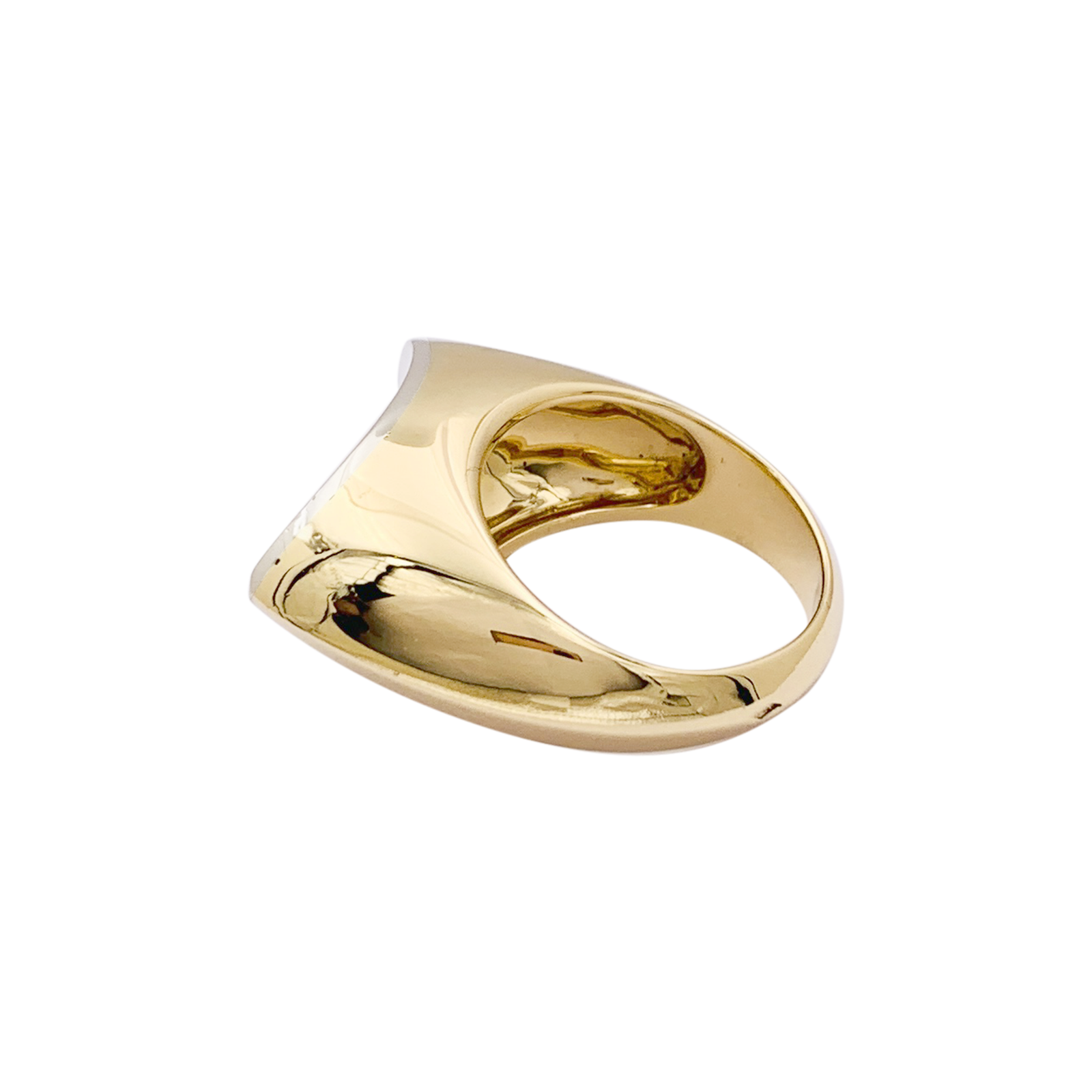 Bague moderniste or, diamant brun. 4
