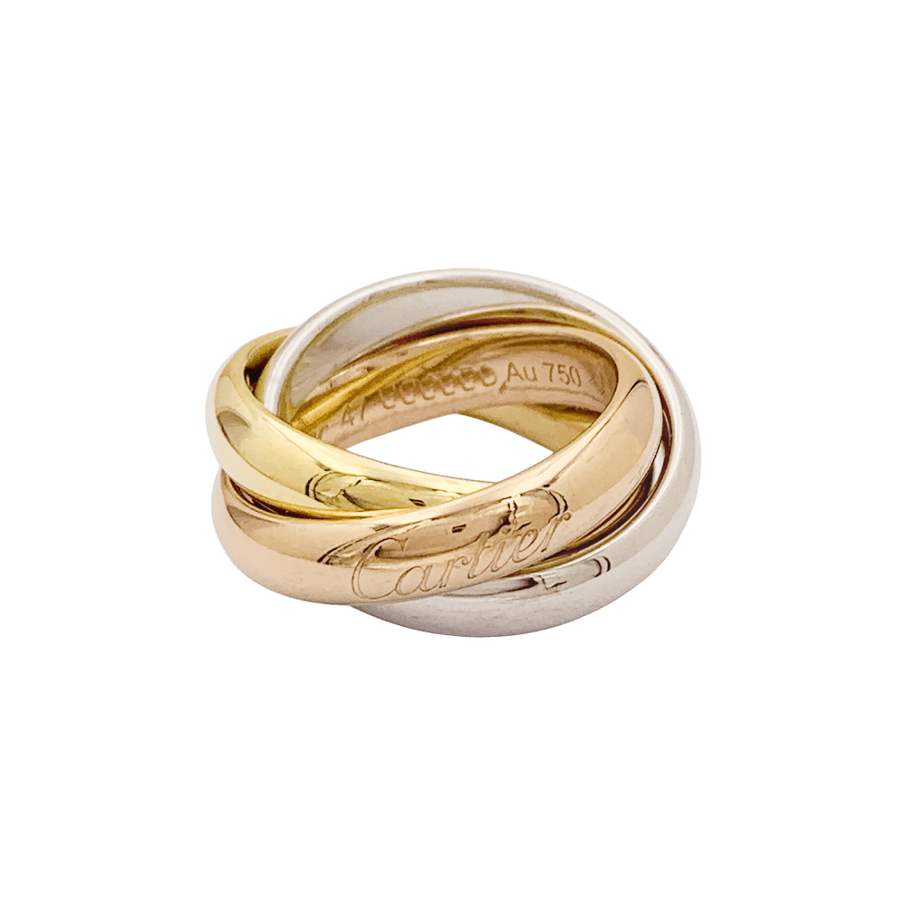 Bague Cartier, "Trinity", 3 tons d'or.  2