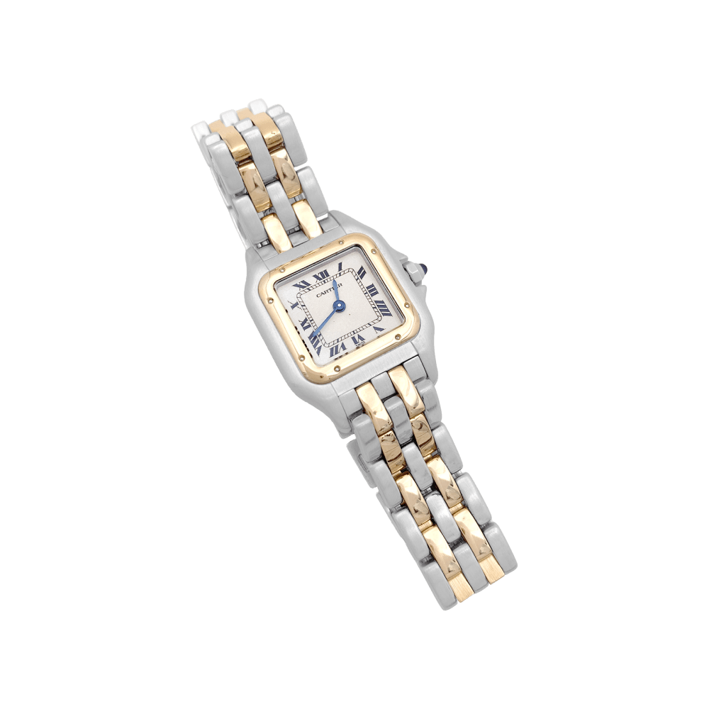 Montre Cartier, "Panthère", or jaune, acier. 2