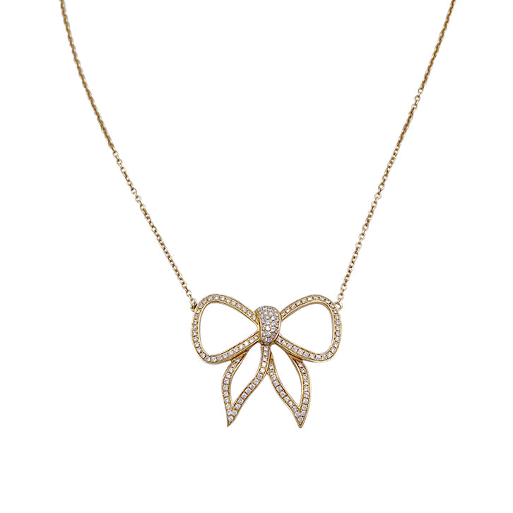 Collier Morganne Bello, "Noeud", or jaune, diamants. 5