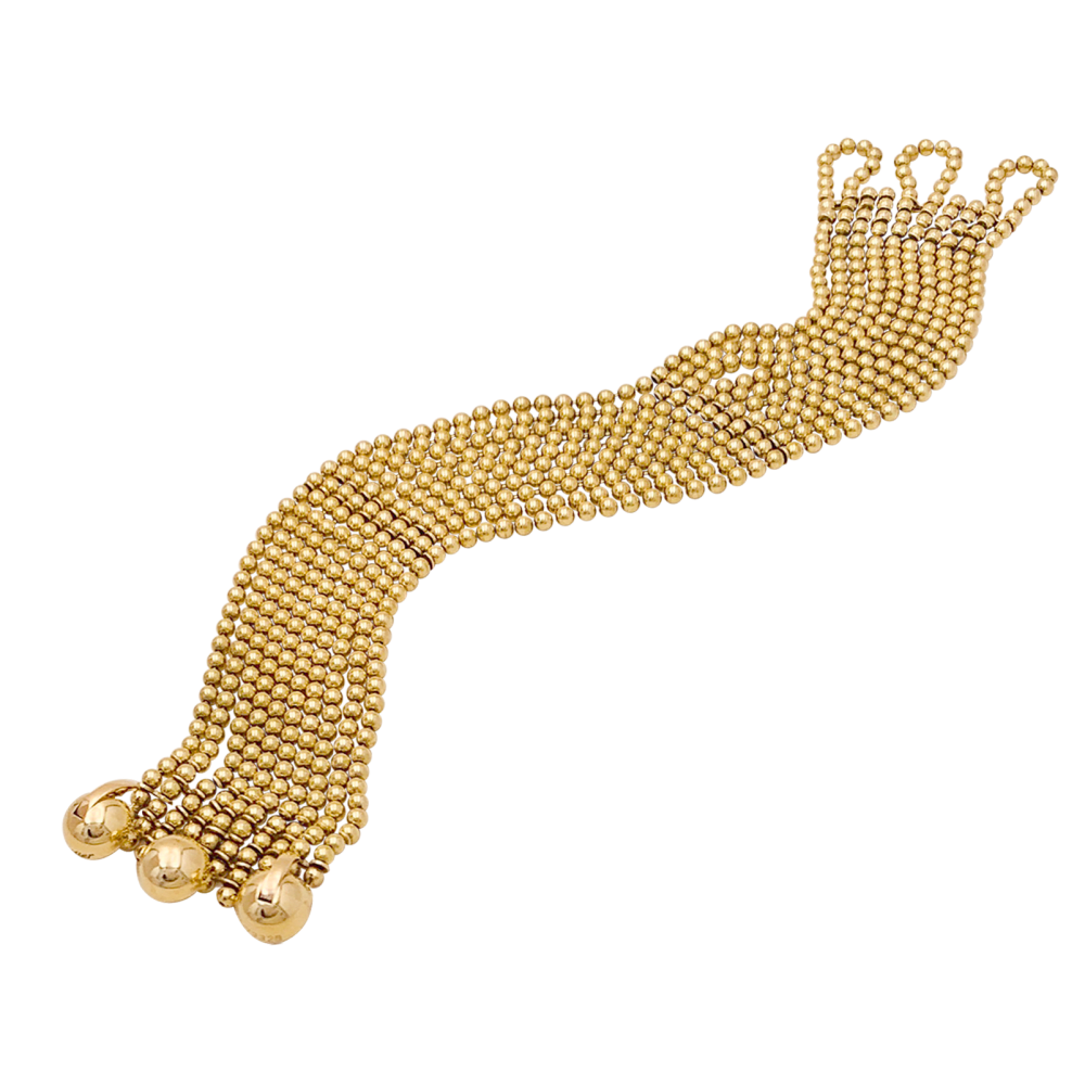 Bracelet Cartier modèle Draperie en or jaune. 2