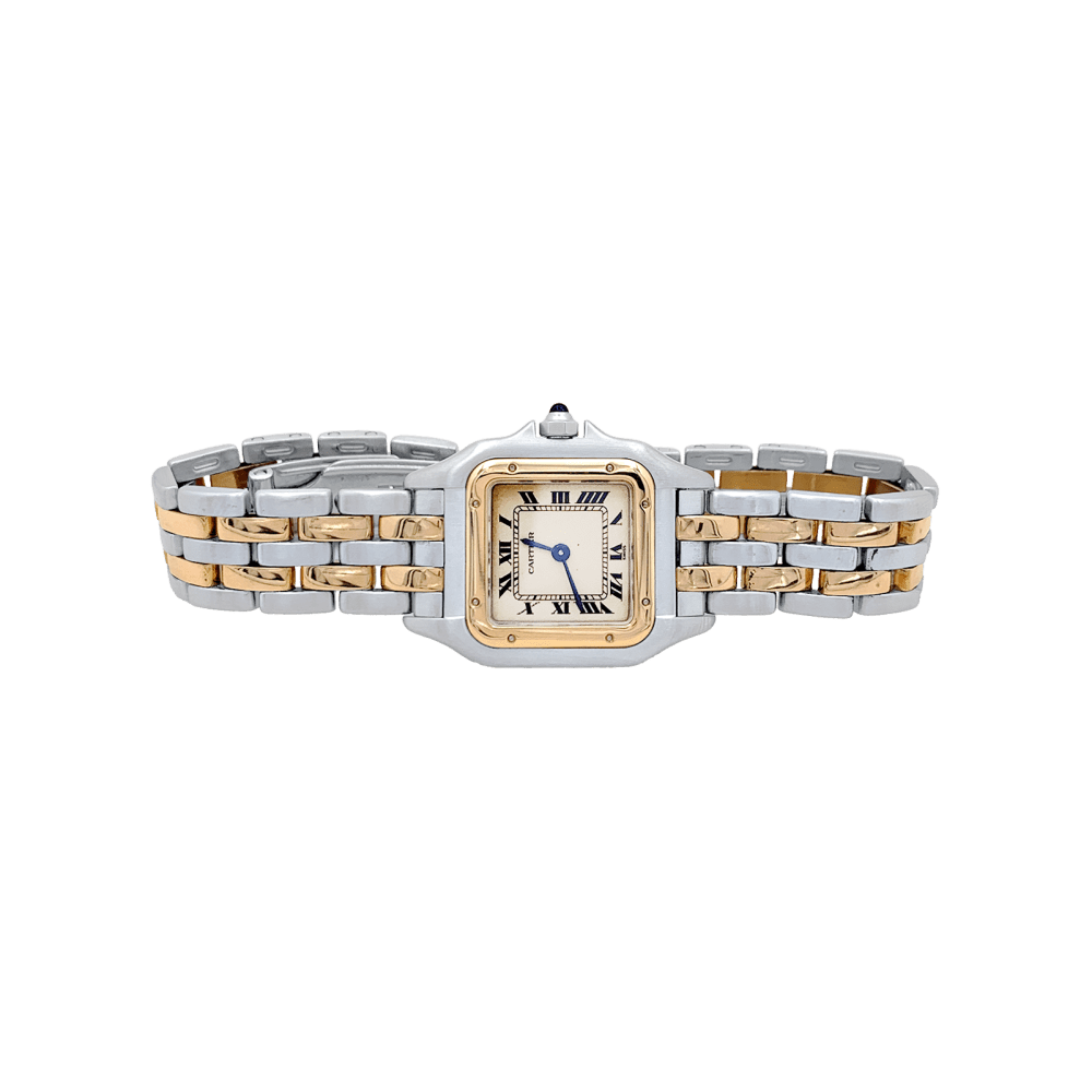 Montre Cartier, "Panthère", or jaune, acier. 3
