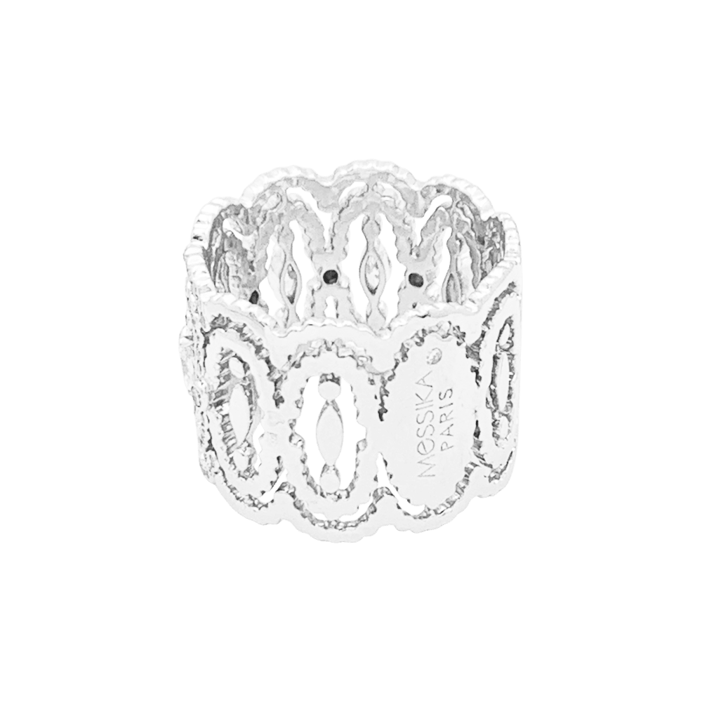 Bague Messika, "Arabesque", or blanc, diamants.  4